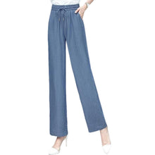 Load image into Gallery viewer, High Waist Loose Ice Silk Pants