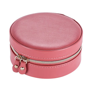 Three Layers Round Portable Jewelry Box