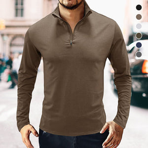 Gentleman Long Sleeve Cotton Polo Shirt